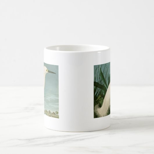 Audubon Snowy Heron White Egret Bird Vogelbeobacht Kaffeetasse (Mittel)