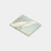 Audubon Snowy Heron White Egret Bird Vogelbeobacht Post-it Klebezettel (angewinkelt)