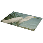 Audubon Snowy Heron White Egret Bird Vogelbeobacht Schneidebrett (Ecke)