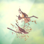 Audubon Song Sparrow mit Tiny Spider Fensteraufkleber (Blatt 3)