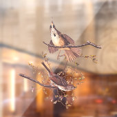 Audubon Song Sparrow mit Tiny Spider Fensteraufkleber (Blatt 2)