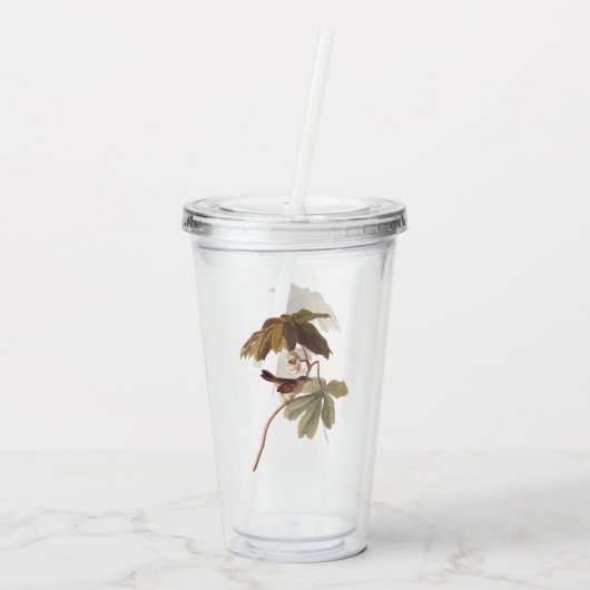 Audubon Swamp Sparrow Bird on Wild Mandrake Acryltrinkbecher (Rückseite)