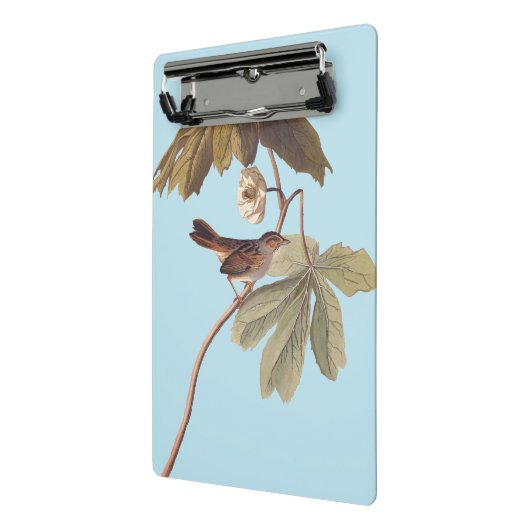 Audubon Swamp Sparrow Bird on Wild Mandrake Mini Klemmbrett (Gewinkelt2)