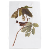 Audubon Swamp Sparrow Bird on Wild Mandrake Mittlere Geschenktüte (Rückseite)