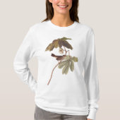 Audubon Swamp Sparrow Bird on Wild Mandrake T-Shirt (Vorderseite)