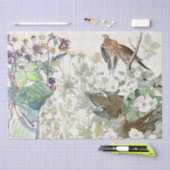 Audubon Tauben-Vogel-Wildblume-Blumen-Seidenpapier Seidenpapier (Handwerk)