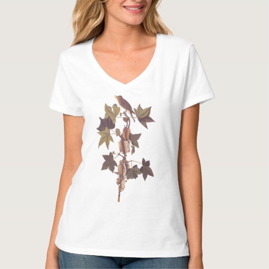Audubon Traill's Flycatcher Songbird T-Shirt (Vorderseite)