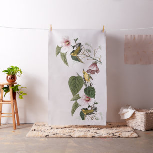 Audubon Trällerer-Vogel-Tier-Blumengewebe Stoff