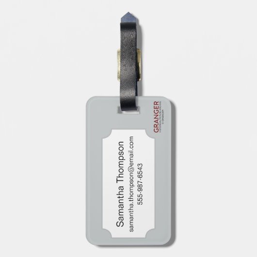 Audubon: Trompeters-Schwan Gepäckanhänger (Rückseite vertikal)