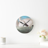 Audubon: Trumpeter Swan Runde Wanduhr (Zuhause)