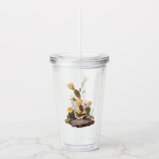 Audubon Vesper Sparrow und Prickly Pear Cactus Acryltrinkbecher (Vorderseite)