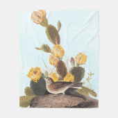 Audubon Vesper Sparrow und Prickly Pear Cactus Fleecedecke (Vorderseite)