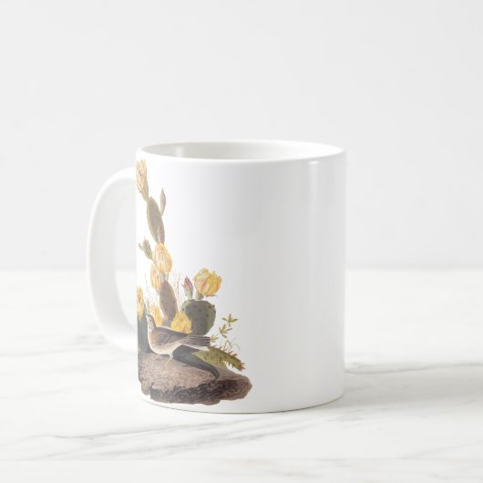 Audubon Vesper Sparrow und Prickly Pear Cactus Kaffeetasse (Vorderseite Links)