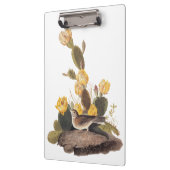 Audubon Vesper Sparrow und Prickly Pear Cactus Klemmbrett (Links)