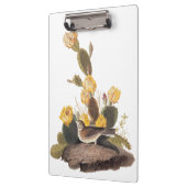 Audubon Vesper Sparrow und Prickly Pear Cactus Klemmbrett (Links)