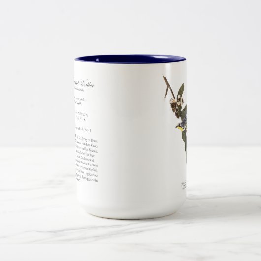 Audubon Vogel-Tasse, Gelb-Throated Trällerer, 15 Zweifarbige Tasse (Mittel)