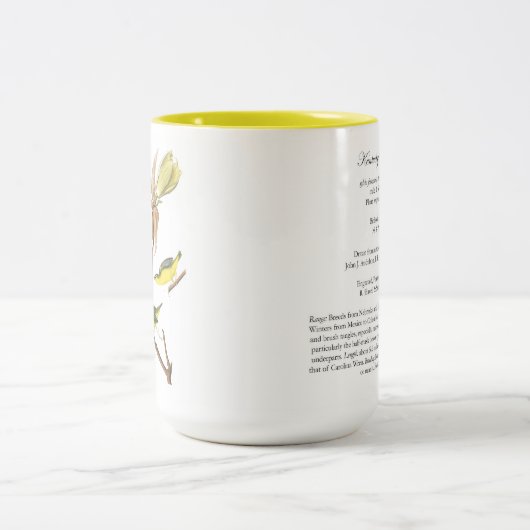 Audubon Vogel-Tasse, Kentucky-Trällerer, 15 Unze Zweifarbige Tasse (Mittel)