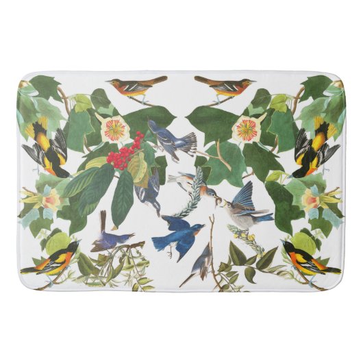 Audubon Vogel-Tier-Tier-Blumenbad-Matte Badematte (Vorderseite)