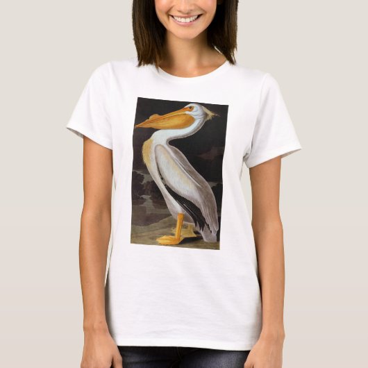 Audubon: Weißer Pelikan T-Shirt (Vorderseite)