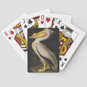 Audubon Weißer Pelikan Vogel Vintage-Druck Spielkarten
