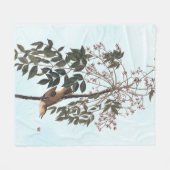 Audubon White Mit Augen Vireo Song Bird Kunst Fleecedecke (Vorderseite (Horizontal))