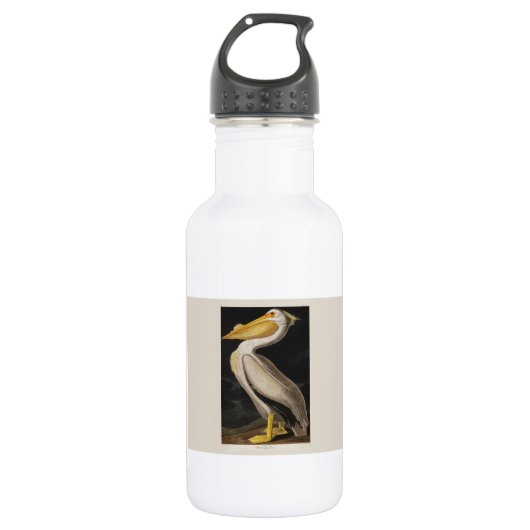 Audubon White Pelican Bird America Edelstahlflasche (Vorderseite)