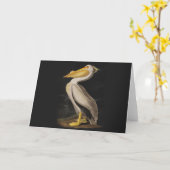 Audubon White Pelican Bird America Karte (Gelbe Blume)