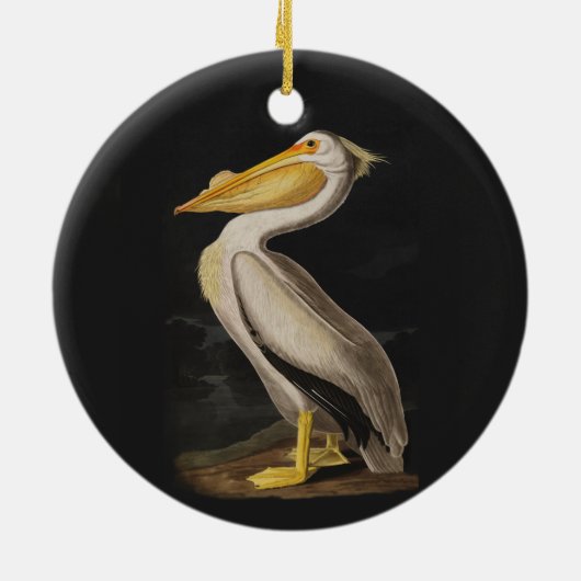 Audubon White Pelican Bird America Keramikornament (Hinten)