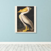 Audubon White Pelican Bird America Leinwanddruck (Insitu (Holzboden))