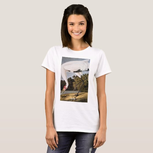 Audubon: Whooping Kran T-Shirt (Vorne ganz)