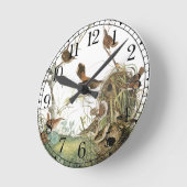 Audubon Wren Birds Animals Wildlife Wall Clock Runde Wanduhr (Winkel)