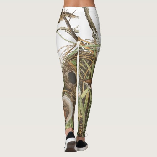 Audubon Zaunkönig-Vögel nistet alle über Leggings (Rückseite)