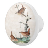 Audubon Zaunkönig-Vogel-Tier-Tier-Griff Keramikknauf (Rechts)