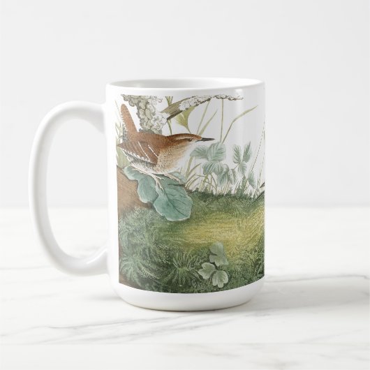 Audubon Zaunkönig-Vogel-Tier-Tier-Nest-Tasse Kaffeetasse (Links)