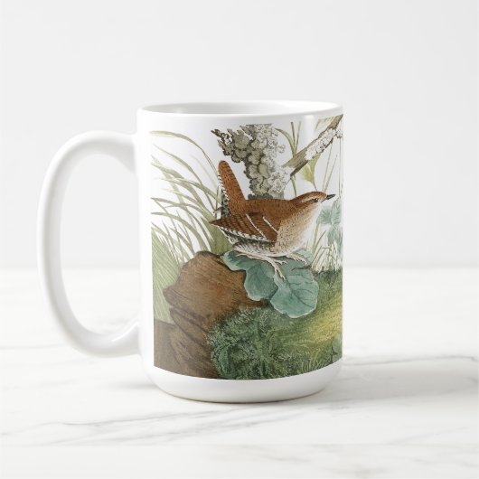 Audubon Zaunkönig-Vogel-Tier-Tier-Wiesen-Tasse Kaffeetasse (Links)