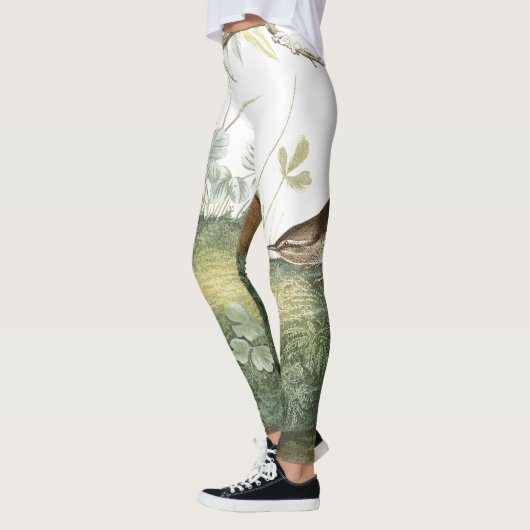 Audubon Zaunkönig-Vogel-wild lebende Tiere ganz Leggings (Links)