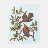 Audubon Zenaida Dove mit Blume Fleecedecke (Vorderseite)