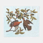 Audubon Zenaida Dove mit Blume Fleecedecke (Vorderseite (Horizontal))