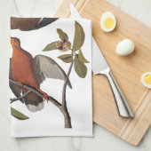 Audubon Zenaida Dove mit Blume Geschirrtuch (Viertel Falte)