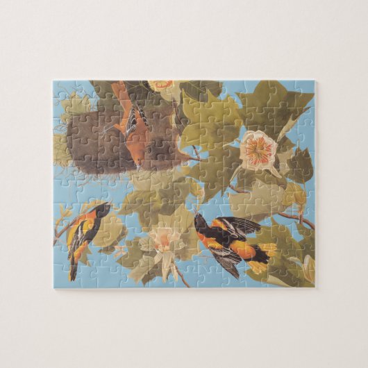 Audubons Baltimore Oriole Trio Puzzle (Horizontal)