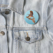 Audubon's Barred Owl and Happy Squirrel Friends Button (Beispiel)