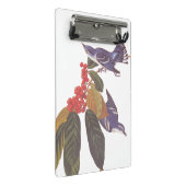 Audubons Cerulean Warbler Birds mit Bärenbeeren Mini Klemmbrett (Schrägansicht)