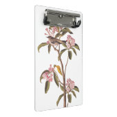 Audubon's Cuvier's Kinglet Bird auf Pink Calico Mini Klemmbrett (Schrägansicht)