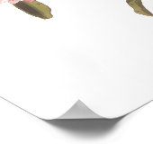 Audubon's Cuvier's Kinglet Bird auf Pink Calico Poster (Ecke)