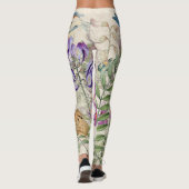 Audubons Drossel-Vogel-Blumenschmetterling Legging Leggings (Rückseite)
