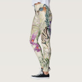 Audubons Drossel-Vogel-Blumenschmetterling Legging Leggings (Links)