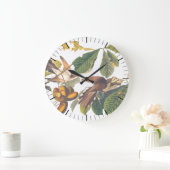 Audubons gelb gekleidete Kuckucksumpfe in Obstbaum Große Wanduhr (Zuhause)