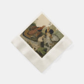 Audubons Gemälde eines Trios aus Ruffed Grouse Serviette (Ecke)