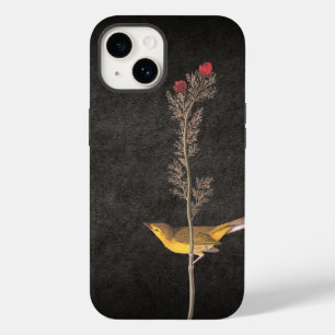 Audubons Hooded Warbler Bird auf Red Blume Reusab Case-Mate iPhone 14 Hülle
