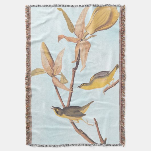 Audubons Kentucky-Warbler-Vogelparadies mit einer  Decke (Vorderseite Vertikal)